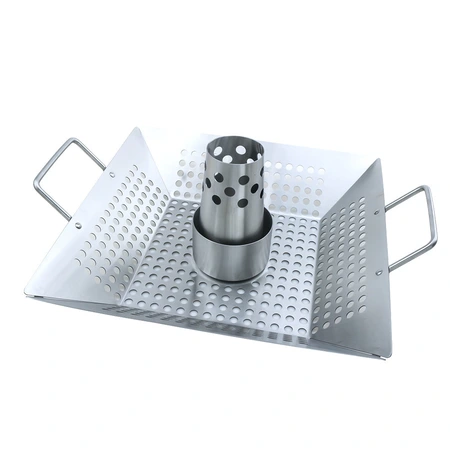 Maestro BBQ grillmand  + chicken sitter RVS 39 x 30,5 x 13,5 cm